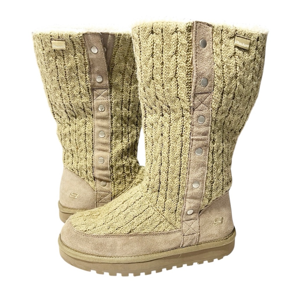 Women's Skechers Keepsakes-Fahrenheit Winter Boots Knit/Suede Size 7.5